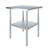 Amgood Stainless Steel Metal Table with Undershelf, 30 Long X 30 Deep AMG WT-3030